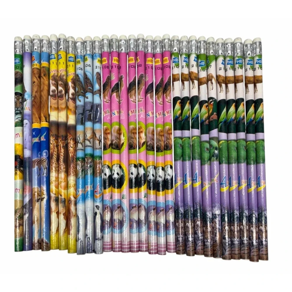 Lot of 28 HB Pencils Animals Pencil #s 2106, 2107, 2108, 2111, 2101, 2103, 2109